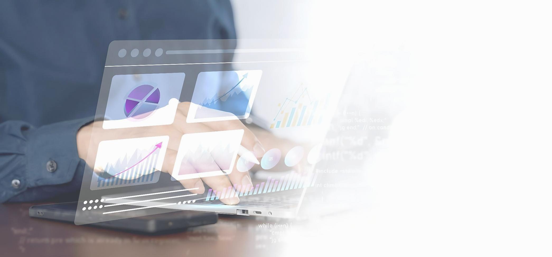 Financial data visualization showing predictive analytics results